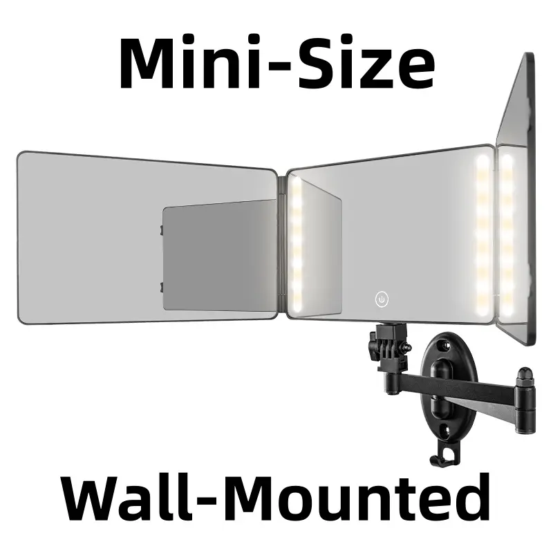 Umitec Adjustable LED 3-Way Trifold Mirror